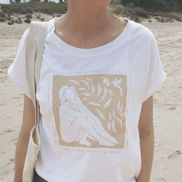 Eco Tee White In This Moment ethically made