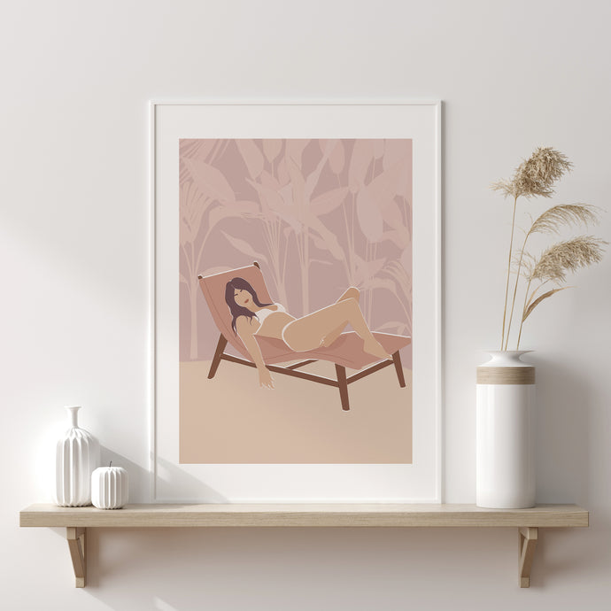 Eco Recycled Print Laying in the Sun